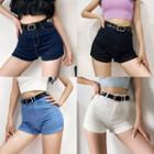High-waist Skinny Denim Hot Shorts In 5 Colors