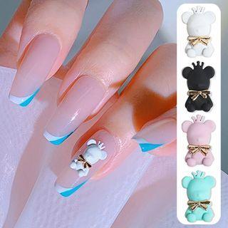 Set Of 2: Crown Bear Alloy Nail Art Decoration