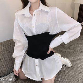 Set: Plain Shirt + Belt