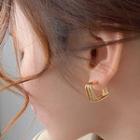 Square Layered Alloy Earring 1 Pair - Gold - One Size