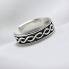 925 Sterling Silver Wave Ring Silver - One Size