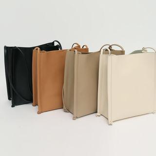 Long-strap Pleather Tote