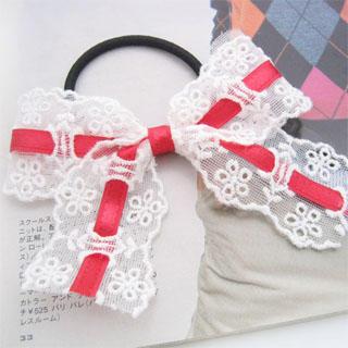 Ribbon Lace Hair B& - Red