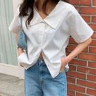 Plain Chelsea-collar Blouse