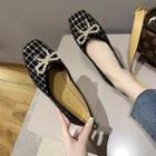 Faux Pearl Houndstooth Flats