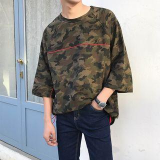 Camo 3/4 Sleeve T-shirt