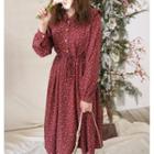 Long-sleeve Polka Dot Peter Pan Collar Dress