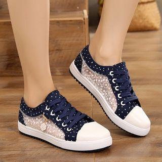Lace Up Sheer Sneakers