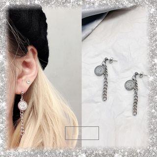 Alloy Coin & Chain Dangle Earring