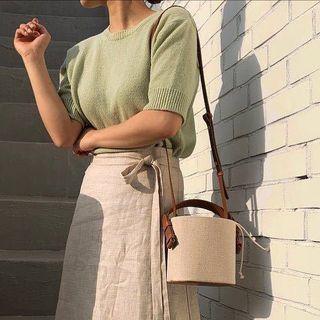 Canvas Bucket Bag  - As Shown In Figure