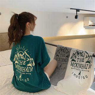 Lettering Front Pocket Short-sleeve T-shirt