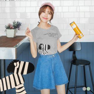 Zebra Graphic Cotton Tee
