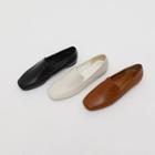 Square-toe Pleather Loafers