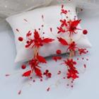 Set Of 2: Bead Flower Hair Clip As Shown In Figure - One Size
