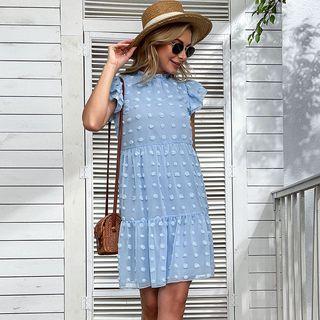 Sleeveless Dotted Smock Dress