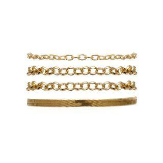 Set: Alloy Anklet (assorted Designs) 0324 - Gold - One Size