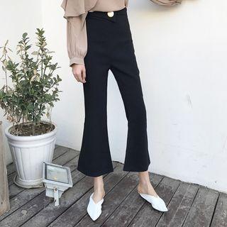 Slim-fit Cropped Boot-cut Pants