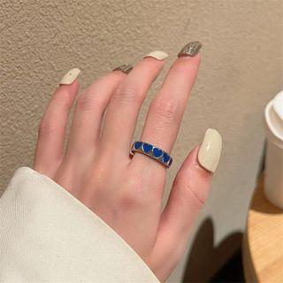 Heart Ring Silver & Blue - One Size