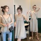 Dot Camisole Top / Sleeveless Mini Dress / Sleeveless Midi Dress
