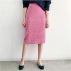 Colored Corduroy H-line Skirt
