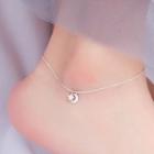925 Sterling Silver Moon & Star Anklet Anklet - Star & Moon - One Size
