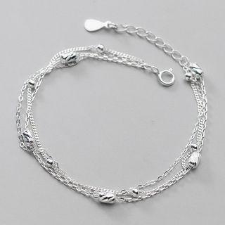 Layered Bracelet 1 Pc - Layered Bracelet - Silver - One Size
