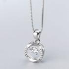 925 Sterling Silver Rhinestone Necklace S925 Silver - As Shown In Figure - One Size