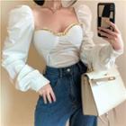 Square-neck Chain Blouse