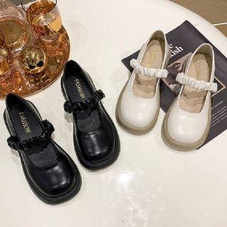 Ruched Mary Jane Shoes