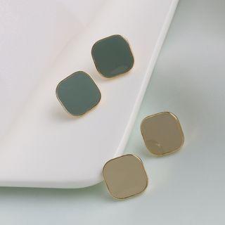 Plain Square Stud Earring