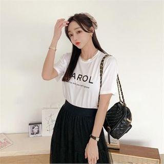 Carol Letter Print T-shirt