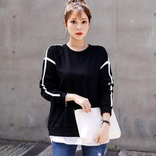 Contrast-piping Pullover