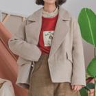 Double Breasted Coat Oatmeal - One Size
