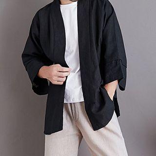 Mountain Embroidered Open Front Jacket