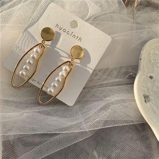 Faux Pearl Drop Earring 1 Pair - Lentils - Earrings - One Size