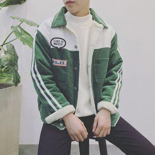Panel Fleece-lined Corduroy Jacket