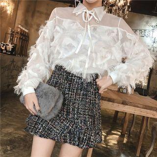 Set: Fringed Blouse + Skirt