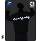 Reflective-lettering Stand-collar Fleece Jacket