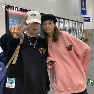 Couple Matching Long-sleeve Applique Sweatshirt
