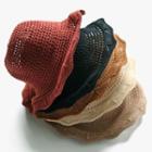 Knit Ruffle Trim Bucket Hat