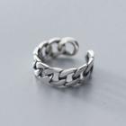 925 Sterling Silver Chained Open Ring Open Ring - One Size