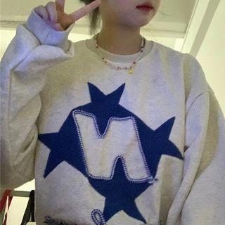 Crew Neck Star Sweatshirt