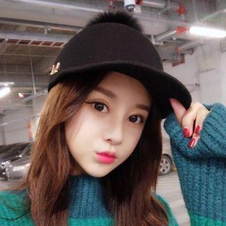 Pompom Felt Cap