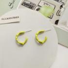 Irregular Glaze Alloy Earring 1 Pair - Earring - Geometry- White - One Size