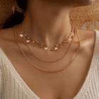 Layered Necklace 14724 - Gold - One Size