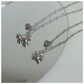 Bear / Cherry Pendant Necklace