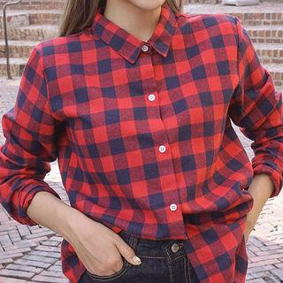 Long-sleeve Cotton Blend Shirt