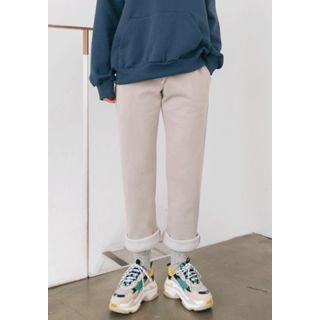 Drawstring Brushed-fleece Lined Sweatpants