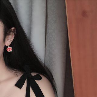 Red Color Pig Drop Earring