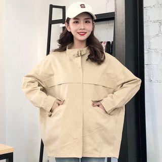 Buckled Zip Jacket Khaki - One Size